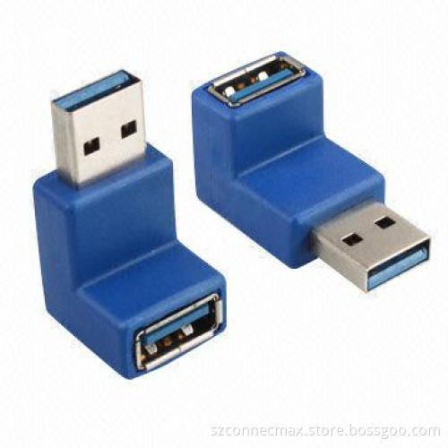 90 degree USB 3.0 AM to AF adapter
